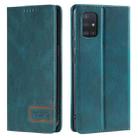 For Samsung Galaxy A51 / M40s 4G TTUDRCH RFID Retro Texture Magnetic Leather Phone Case(Greem) - 1