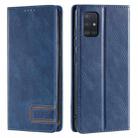 For Samsung Galaxy A51 5G TTUDRCH RFID Retro Texture Magnetic Leather Phone Case(Blue) - 1