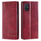 For Samsung Galaxy A71 5G TTUDRCH RFID Retro Texture Magnetic Leather Phone Case(Red) - 1