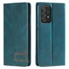 For Samsung Galaxy A73 5G TTUDRCH RFID Retro Texture Magnetic Leather Phone Case(Greem) - 1