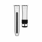 For Apple Watch SE 2022 40mm Hybrid Leather Silicone Watch Band(White) - 1