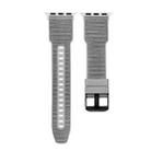 For Apple Watch Series 8 45mm Hybrid Braid Nylon Silicone Watch Band(Grey) - 1