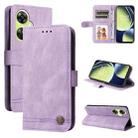 For OnePlus Nord CE 3 Lite/Nord N30 Skin Feel Life Tree Metal Button Leather Phone Case(Purple) - 1