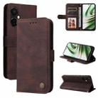 For OnePlus Nord CE3 Skin Feel Life Tree Metal Button Leather Phone Case(Brown) - 1
