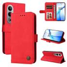 For OnePlus Ace 3V Skin Feel Life Tree Metal Button Leather Phone Case(Red) - 1