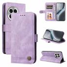 For OnePlus Ace 3 Pro Skin Feel Life Tree Metal Button Leather Phone Case(Purple) - 1