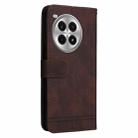 For OnePlus Ace 3 Pro Skin Feel Life Tree Metal Button Leather Phone Case(Brown) - 3