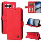 For OnePlus Nord 4 Skin Feel Life Tree Metal Button Leather Phone Case(Red) - 1