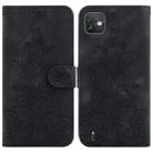 For Wiko Y82 Lily Embossed Leather Phone Case(Black) - 1