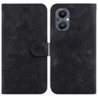 For OnePlus Nord N20 5G Lily Embossed Leather Phone Case(Black) - 1