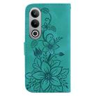For OnePlus Nord CE4 5G Lily Embossed Leather Phone Case(Green) - 3