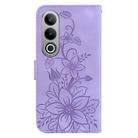 For OnePlus Nord CE4 5G Lily Embossed Leather Phone Case(Purple) - 3