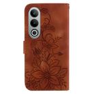 For OnePlus Nord CE4 5G Lily Embossed Leather Phone Case(Brown) - 3