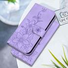 For OnePlus Nord CE4 Lite Lily Embossed Leather Phone Case(Purple) - 2