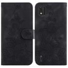 For Nokia C2 2nd Edition Lily Embossed Leather Phone Case(Black) - 1