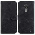 For Nokia C21 Lily Embossed Leather Phone Case(Black) - 1