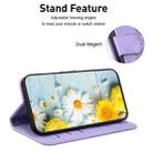 For Nokia G42 Lily Embossed Leather Phone Case(Purple) - 5