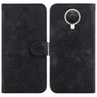 For Nokia G10 / G20 Lily Embossed Leather Phone Case(Black) - 1