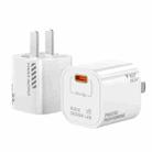 ROCK T88 Sugar Series PD33W Single Type-C Port GaN Charger, CN Plug(White) - 1