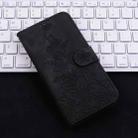 For iPhone 16 Plus Lily Embossed Leather Phone Case(Black) - 2