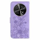 For Huawei nova 12i 4G Global Lily Embossed Leather Phone Case(Purple) - 3