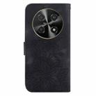 For Huawei nova 12i 4G Global Lily Embossed Leather Phone Case(Black) - 3