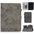 For Amazon Kindle Fire HD 8 (2020) Marble Style Cloth Texture Tablet PC Protective Leather Case with Bracket & Card Slot & Pen Slot & Anti Skid Strip & Wake-up / Sleep Function(Grey) - 1