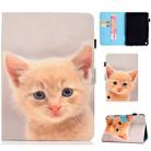 For Amazon Kindle Fire HD 8 (2020) Sewing Thread Horizontal Painted Flat Leather Case with Sleep Function & Pen Cover & Anti Skid Strip & Card Slot & Holder(Cute Cat) - 1