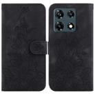 For Infinix Note 30 Pro Lily Embossed Leather Phone Case(Black) - 1