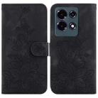 For Infinix Note 30 Lily Embossed Leather Phone Case(Black) - 1