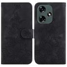 For Infinix Hot 30 Lily Embossed Leather Phone Case(Black) - 1