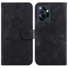 For Infinix Zero 20 / X6821 Lily Embossed Leather Phone Case(Black) - 1