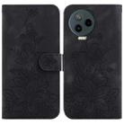 For Infinix Note 12 Pro 4G / Note 12 2023 Lily Embossed Leather Phone Case(Black) - 1