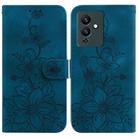 For Infinix Note 12 Pro 5G / Note 12 5G Lily Embossed Leather Phone Case(Dark Blue) - 1