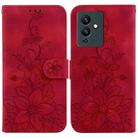 For Infinix Note 12 Pro 5G / Note 12 5G Lily Embossed Leather Phone Case(Red) - 1