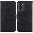 For Infinix Note 12 G96 / X670 Lily Embossed Leather Phone Case(Black) - 1