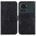 For Infinix Note 12 VIP Lily Embossed Leather Phone Case(Black) - 1
