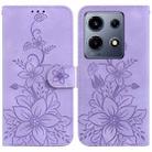 For Infinix Note 30 VIP Lily Embossed Leather Phone Case(Purple) - 1