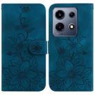 For Infinix Note 30 VIP Lily Embossed Leather Phone Case(Dark Blue) - 1