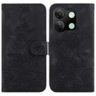 For Infinix Smart 7 HD Lily Embossed Leather Phone Case(Black) - 1