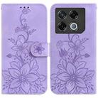 For Infinix GT 20 Pro 5G Lily Embossed Leather Phone Case(Purple) - 1