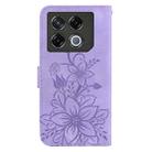 For Infinix GT 20 Pro 5G Lily Embossed Leather Phone Case(Purple) - 3