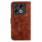 For Infinix GT 20 Pro 5G Lily Embossed Leather Phone Case(Brown) - 3