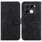 For Infinix Note 40 Pro 4G / 5G Lily Embossed Leather Phone Case(Black) - 1