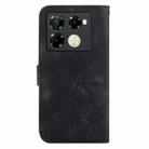 For Infinix Note 40 Pro 4G / 5G Lily Embossed Leather Phone Case(Black) - 3