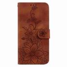 For Infinix Note 40 5G Lily Embossed Leather Phone Case(Brown) - 3