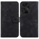 For Infinix Note 50 Pro+ Lily Embossed Leather Phone Case(Black) - 1