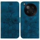 For Infinix Zero 40 4G / 5G Lily Embossed Leather Phone Case(Dark Blue) - 1
