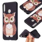 For Huawei Y7p / P40 lite E Embossment Patterned TPU Soft Protector Cover Case(Owl) - 1