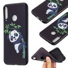 For Huawei Y7p / P40 lite E Embossment Patterned TPU Soft Protector Cover Case(Panda and Bamboo) - 1